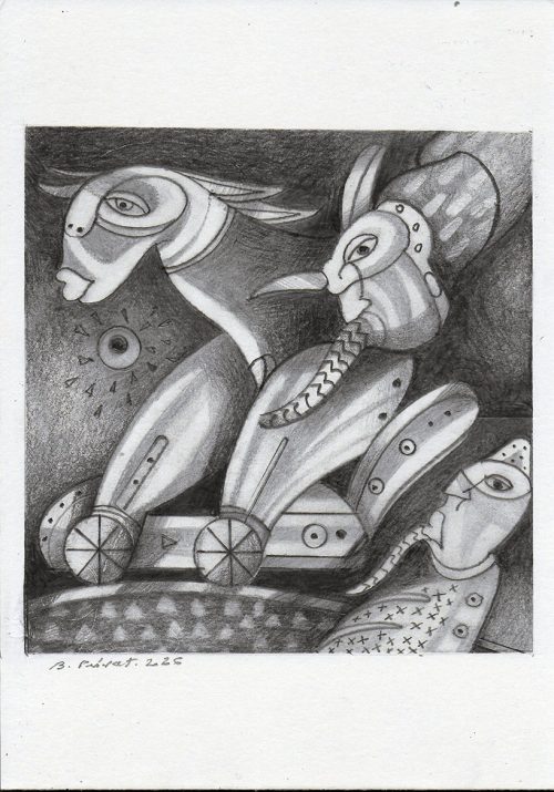 graphite 1, Dessin sur papier, A4 - 2025