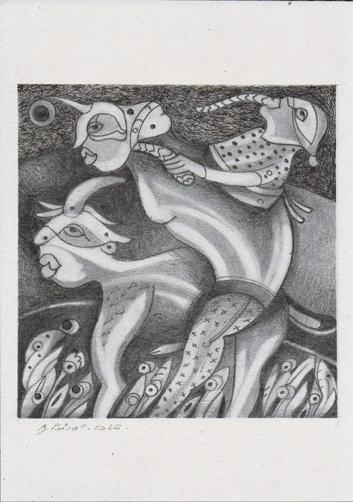 graphite 2, Dessin sur papier, A4 - 2025