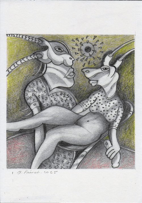 graphite et couleur 4, Dessin sur papier, A4 - 2025